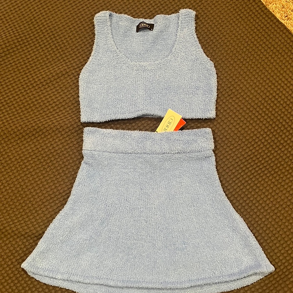 Cider crop top and skirt set Size S